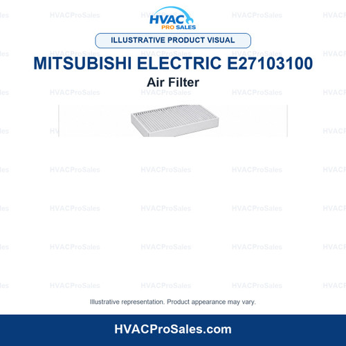 Illustrative visual of Mitsubishi Electric E27103100 Air Filter; product appearance may vary