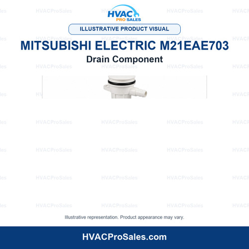 Illustrative visual of Mitsubishi Electric M21EAE703 Drain Component; product appearance may vary