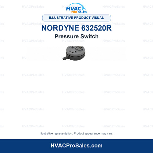 Illustrative visual of Nordyne 632520R Pressure Switch; product appearance may vary