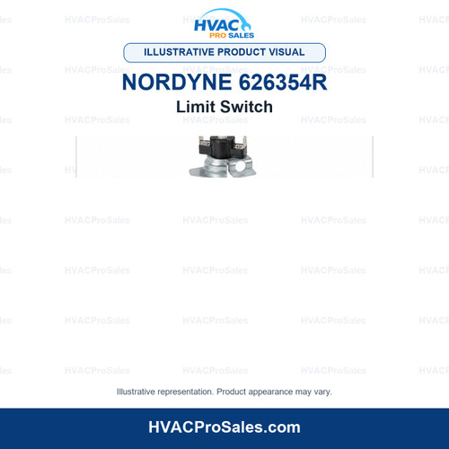 Illustrative visual of Nordyne 626354R Limit Switch; product appearance may vary