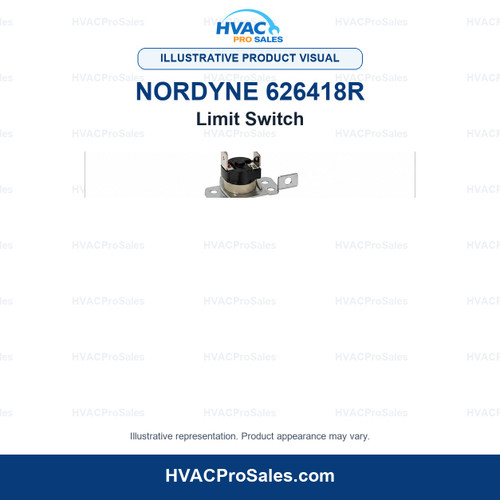 Illustrative visual of Nordyne 626418R Limit Switch; product appearance may vary