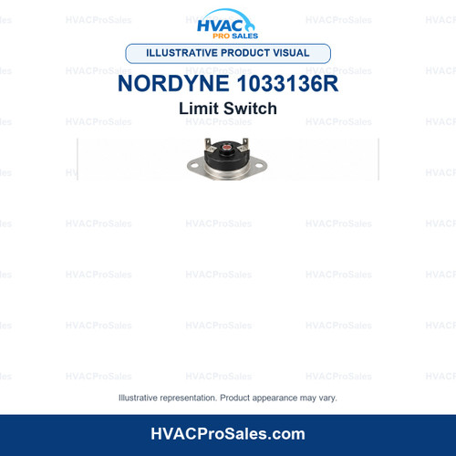 Illustrative visual of Nordyne 1033136R Limit Switch; product appearance may vary