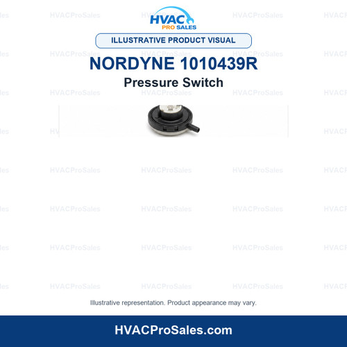 Illustrative visual of Nordyne 1010439R Pressure Switch; product appearance may vary
