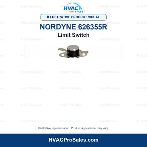 Illustrative visual of Nordyne 626355R Limit Switch; product appearance may vary