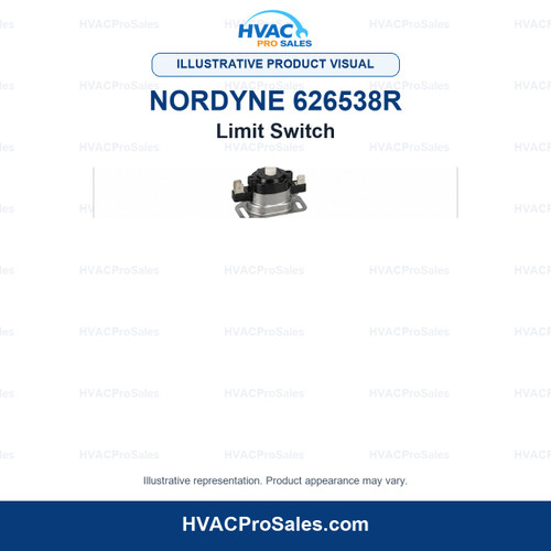 Illustrative visual of Nordyne 626538R Limit Switch; product appearance may vary