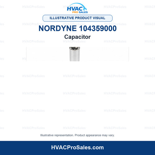 Illustrative visual of Nordyne 104359000 Capacitor; product appearance may vary