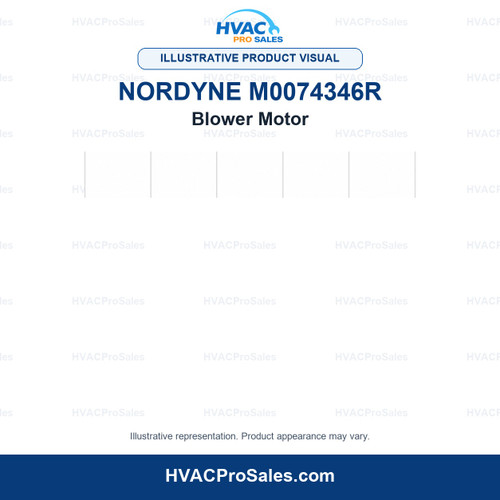 Illustrative visual of Nordyne M0074346R Blower Motor; product appearance may vary
