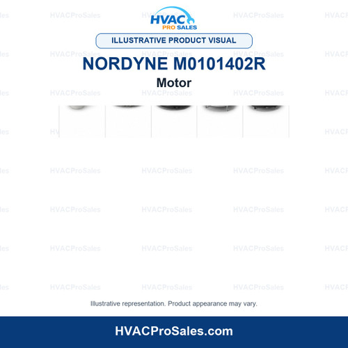 Illustrative visual of Nordyne M0101402R Motor; product appearance may vary