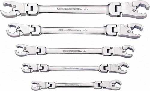 GearWrench 89100 Ratcheting SAE Flare Nut Wrench Set, 5 Piece