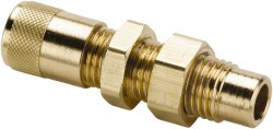 Parker Hannifin AVUS3BH-4 Bulkhead Solder Union Access Valve, 1/4 Inch Tube OD
