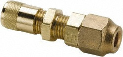 Parker Hannifin AVU2BH-4 Bulkhead Union Access Valve, 1/4 Inch Tube OD