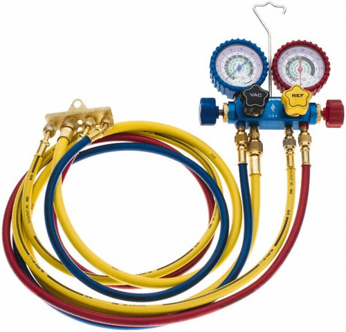 Imperial 621-C 4-Valve Manifold Gauge Set with Hoses