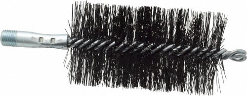 Schaefer Brush 43324 Double Stem/Spiral Tube Brush, 2-1/2 Inch Diameter, 7-1/2 Inch OAL, 1/4 Inch Male