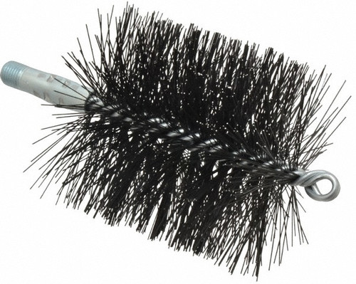 Schaefer Brush 43338 Double Stem/Spiral Tube Brush, 4 Inch Diameter, 7-1/2 Inch OAL, 1/4 Inch Male