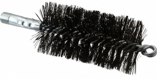 Schaefer Brush 43322 Double Stem/Spiral Tube Brush, 2-1/4 Inch Diameter, 7-1/2 Inch OAL, 1/4 Inch Male