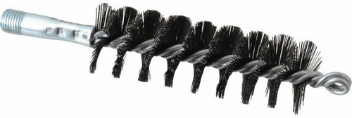 Schaefer Brush 43214 Double Stem/Single Spiral Flue Brush, 1-1/2 Inch Diameter, 7-1/2 Inch OAL, 1/4 Inch Male