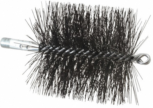 Schaefer Brush 43381 Double Stem/Spiral Tube Brush, 4-1/2 Inch Diameter, 7-1/2 Inch OAL, 1/4 Inch Male