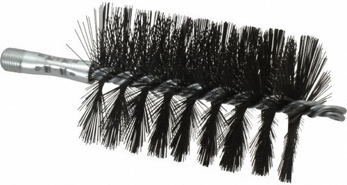 Schaefer Brush 43228 Double Stem/Single Spiral Flue Brush, 3 Inch Diameter, 7-1/2 Inch OAL, 1/4 Inch Male