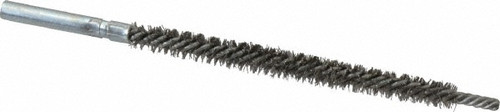 Schaefer Brush 43802 Double Stem/Spiral Tube Brush, 1/4 Inch Diameter, 4-3/4 Inch OAL, Stainless Steel Bristles