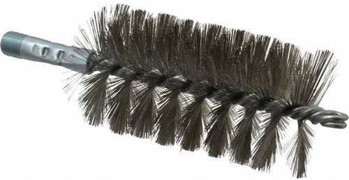 Schaefer Brush 43551 Double Stem/Spiral Tube Brush, 2-1/2 Inch Diameter, 7-1/4 Inch OAL, Stainless Steel Bristles