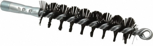 Schaefer Brush 43212 Double Stem/Single Spiral Flue Brush, 1-1/4 Inch Diameter, 7-1/2 Inch OAL, 1/4 Inch Male