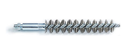 Schaefer Brush 93502 Double Stem/Single Spiral Tube Brush, 1/4 Inch Diameter, 4-1/2 Inch OAL, Stainless Steel Bristles, 8-32 Male