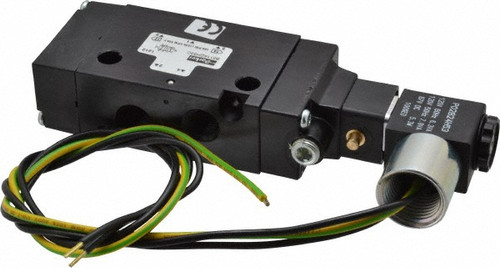 Parker B511ADH53C 1/4 Inch 4-Way Solenoid Air Valve, 120VAC