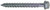 ITW Buildex - Concrete & Masonry Screw: 1/4" Dia, 2-1/4" OAL