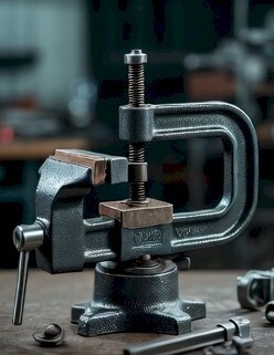 Vises, clamps, and other machine tools for workholding and fabrication.