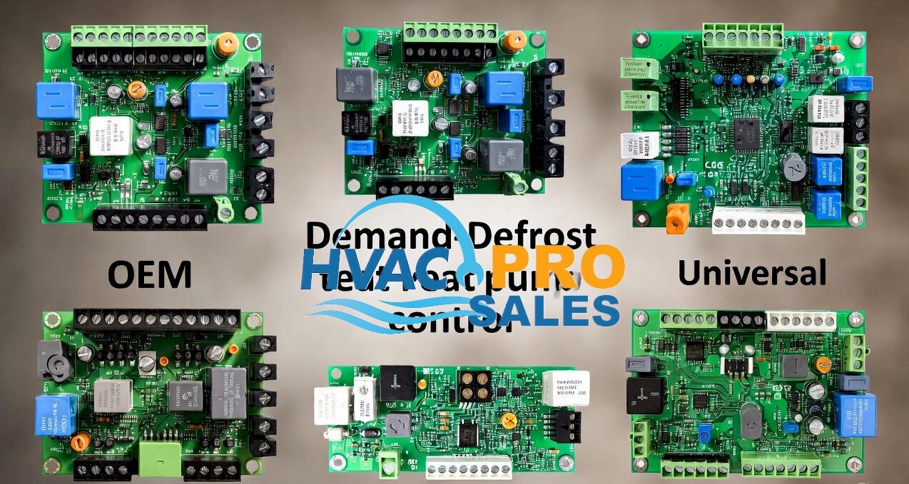 HVAC control board with terminals and diagnostic LEDs