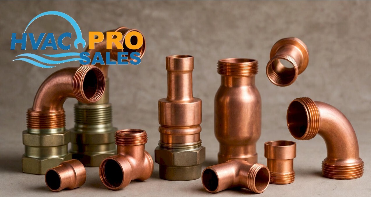 Copper HVAC elbows, couplings and adapters