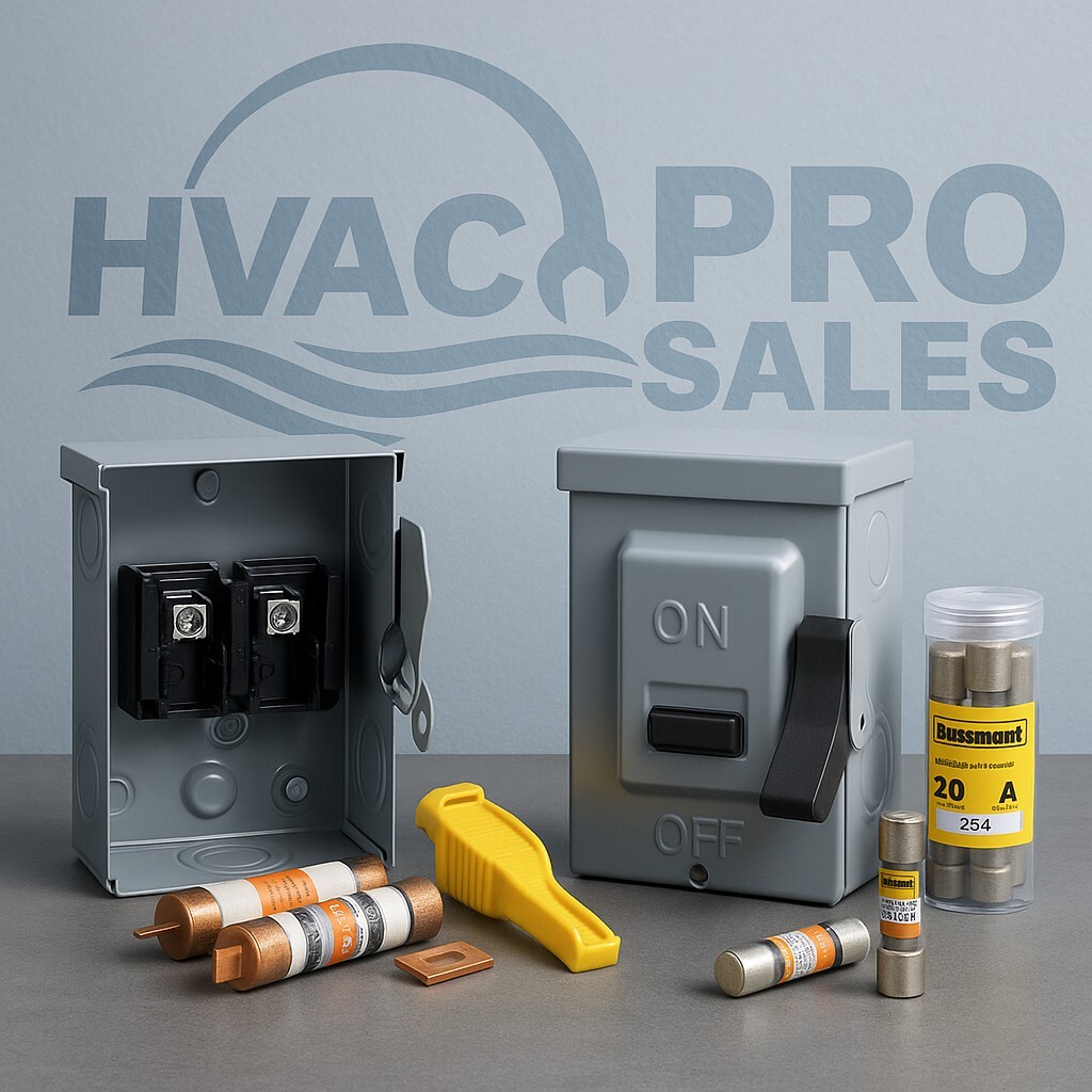 HVAC electrical whips and outdoor AC disconnects for condenser and heat pump installations