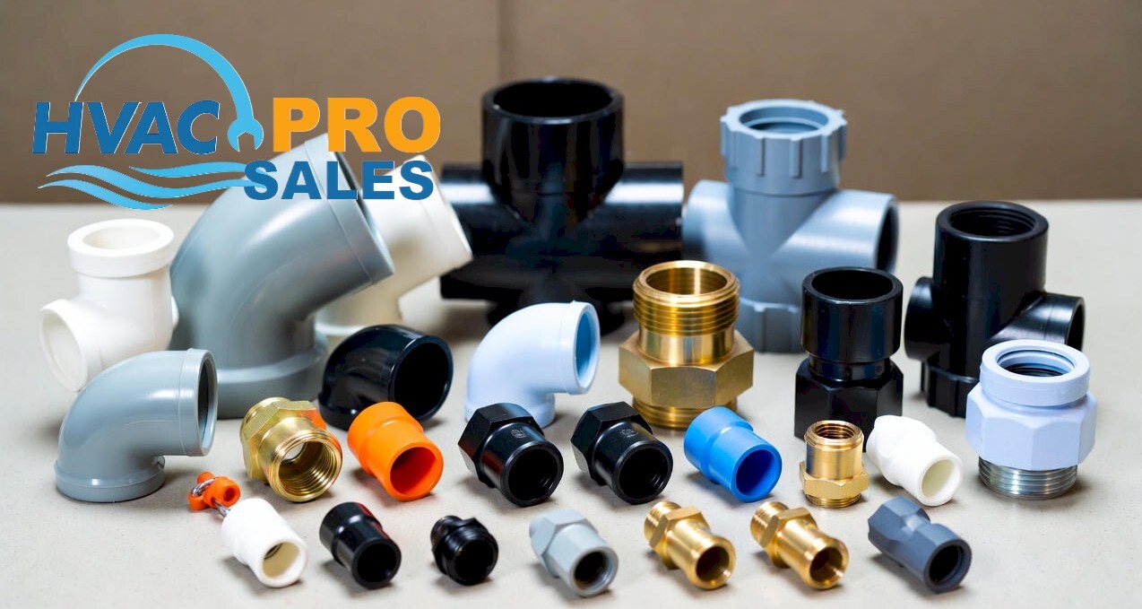 HVAC drain fittings and adapters for condensate lines