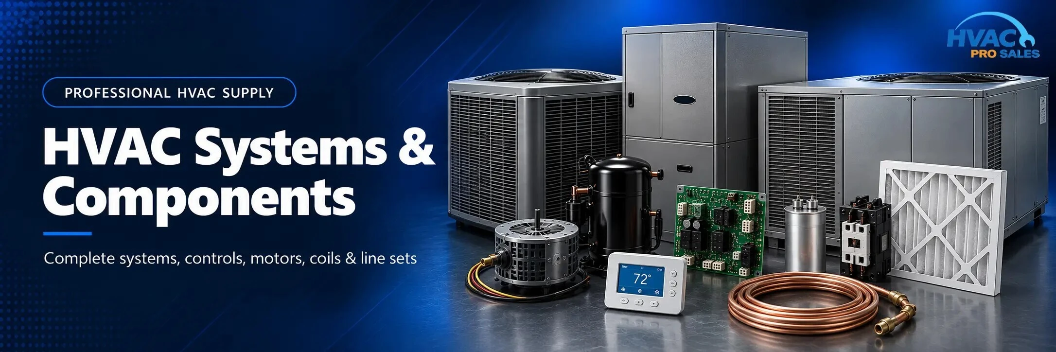 HVAC systems and components for residential and commercial applications