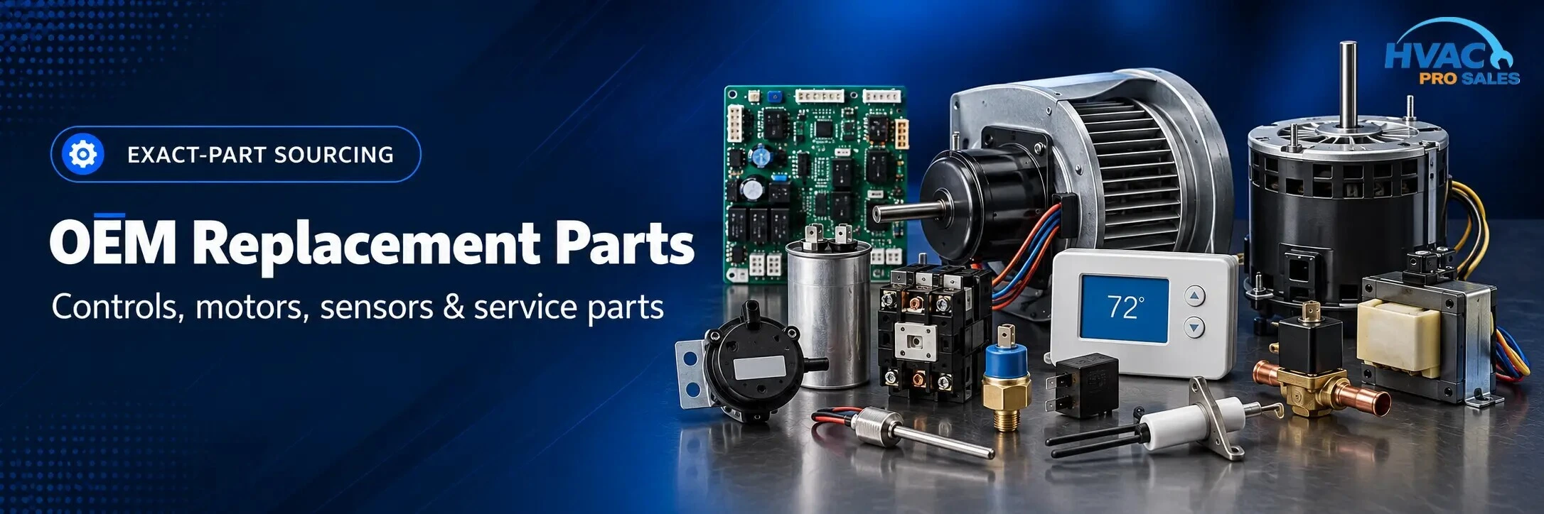 OEM HVAC replacement parts and components for contractors and facility teams