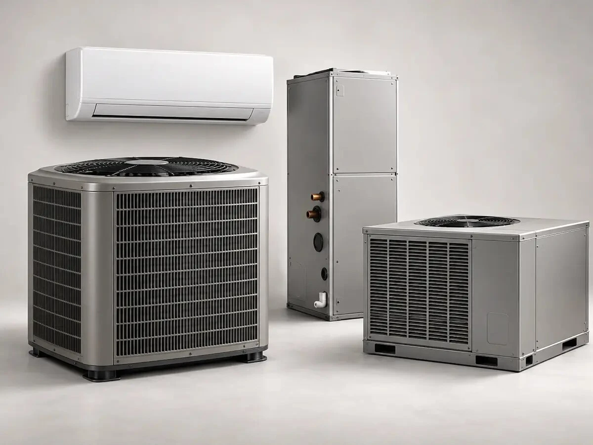 HVAC systems including mini splits, condensers and air handlers