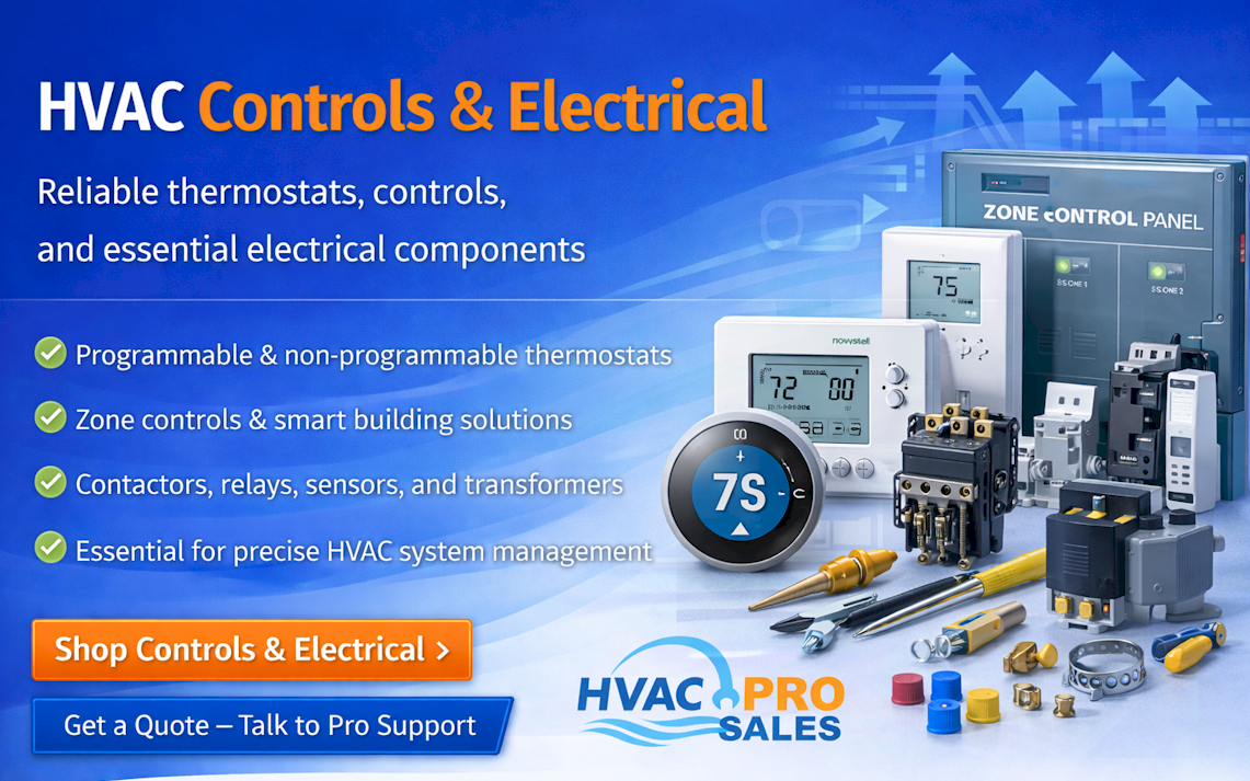HVAC electrical and control components including boards, contactors, relays, and capacitors