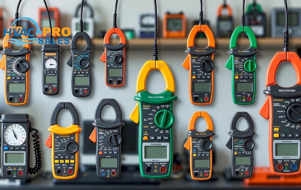 HVAC clamp meters measuring compressor and motor current