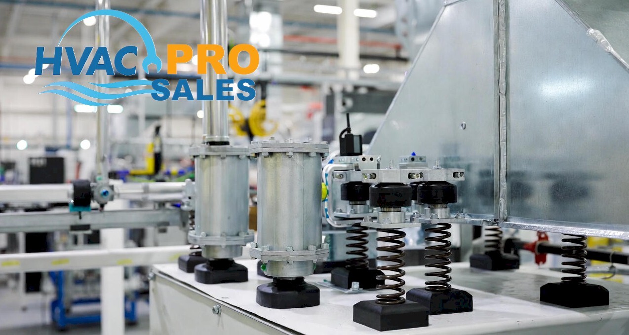 HVAC leveling pads and vibration isolators under condensers and air handlers