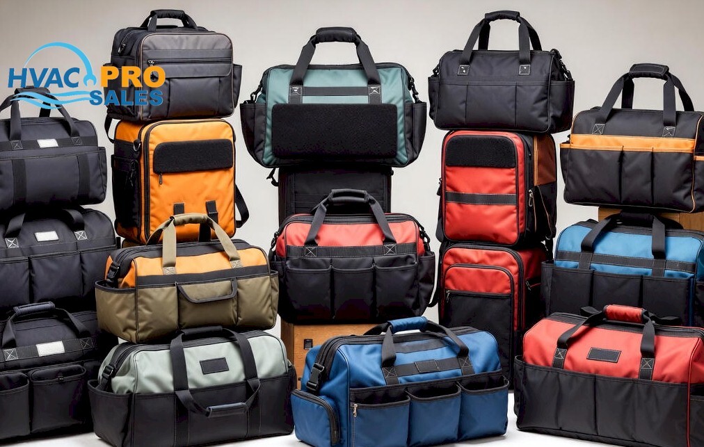 HVAC tool backpacks, bags and diagnostic tool carriers