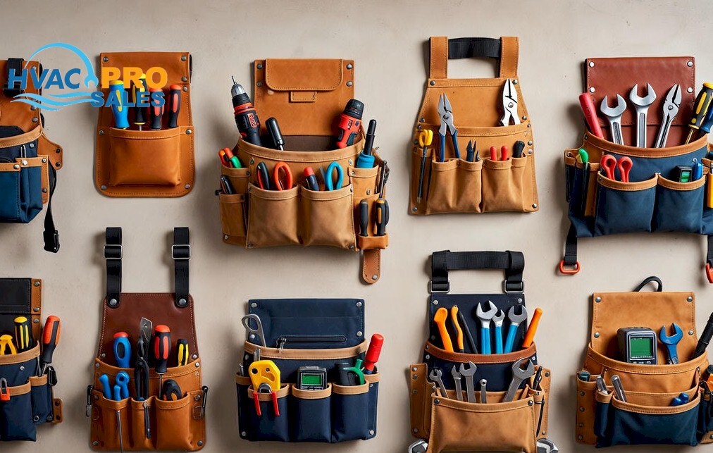 HVAC tool belts, pouches and hands-free carry systems