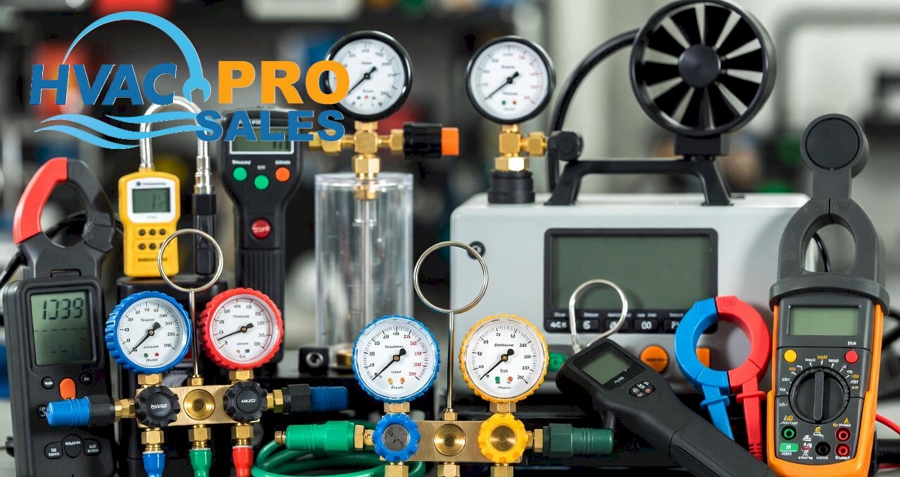 Professional HVAC tools and testing instruments for service and repair