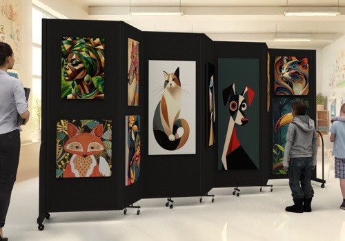 Create Visual Masterpieces and Galleries with Portable Room Dividers