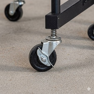 Black Locking Corner Casters