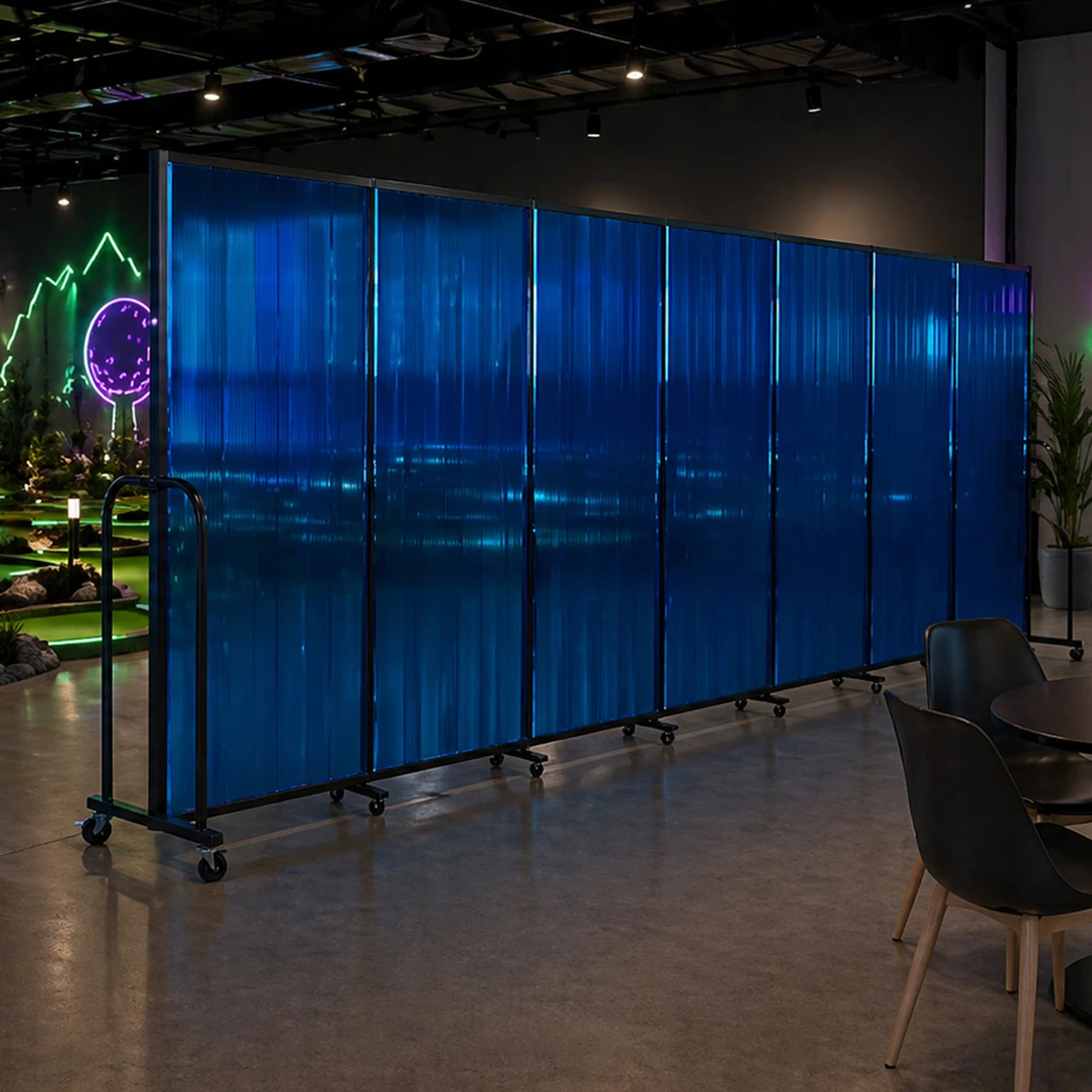 Straightflex Sliding Divider Freestanding - Polycarbonate
