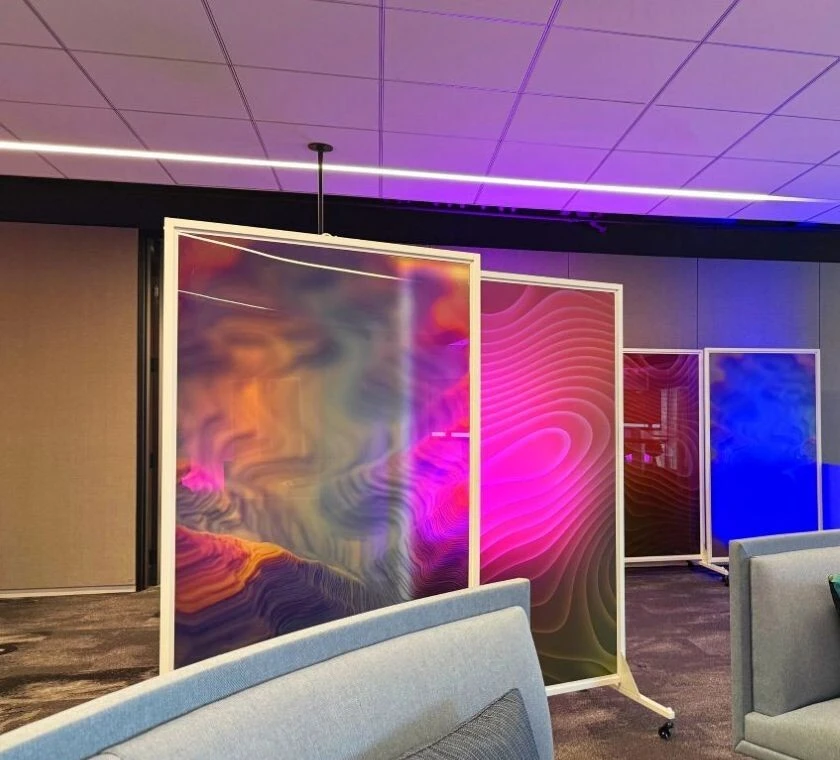 How Show Intel Transformed Event Spaces with Screenflex Clear Partitions