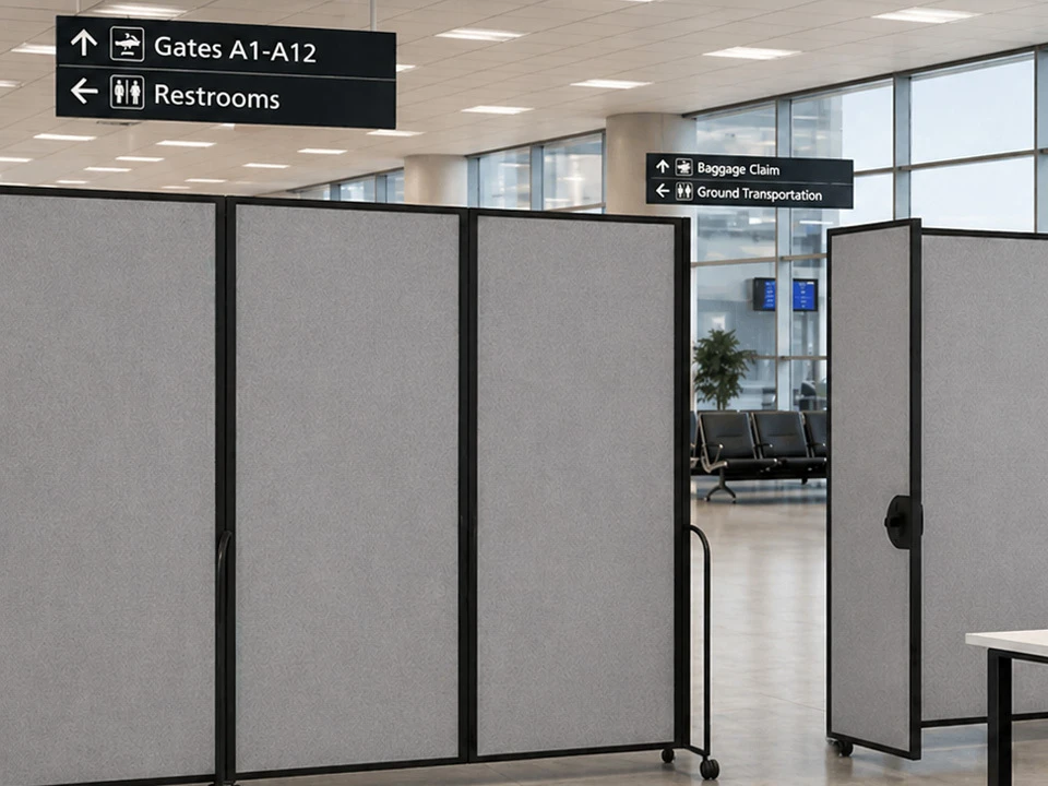 Straightflex Sliding Divider Freestanding - Fabric