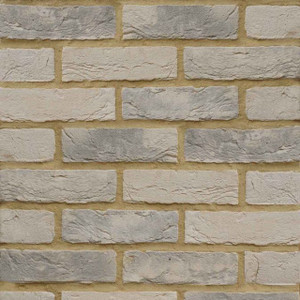 Burwell White Light Weathered Brick Slips - Headers