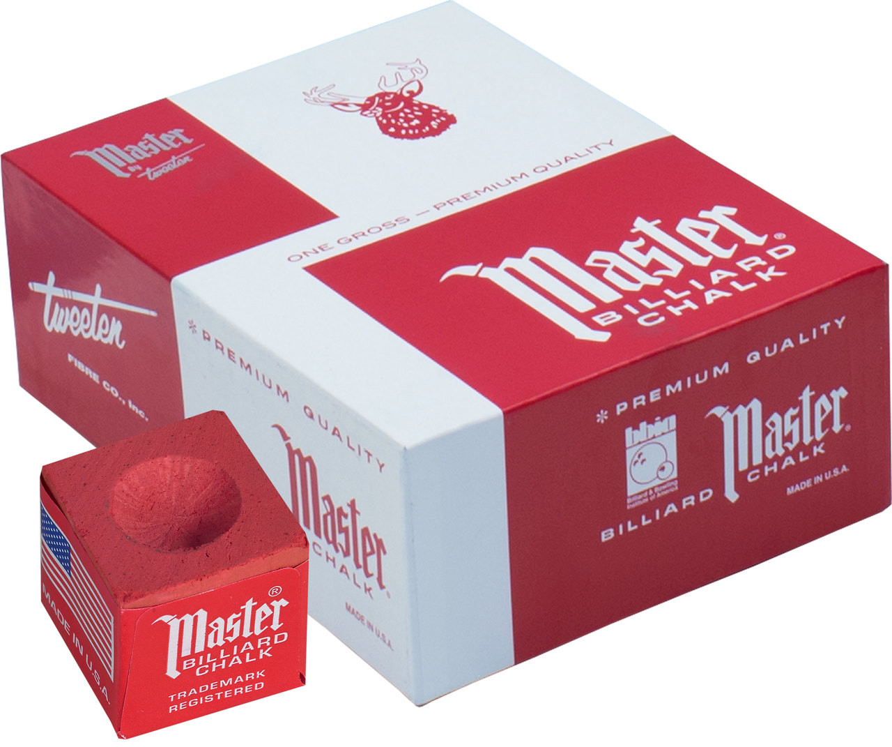 Master billiard chalk box 12 pieces