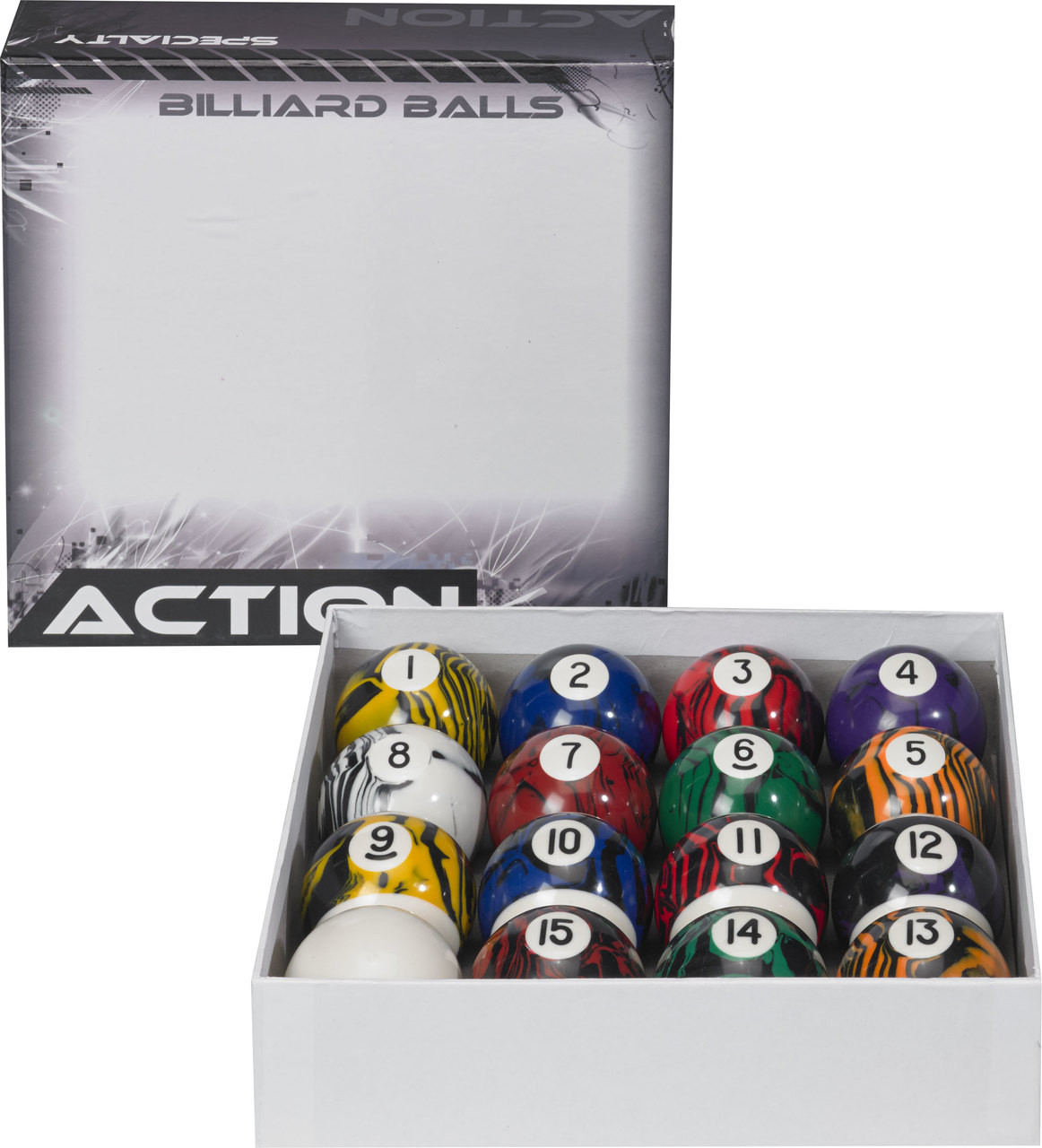 Action Black Marble Ball Set | Gebhardts.com